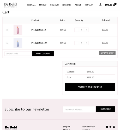 site e-commerce panier